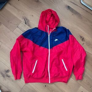 Nike Red and Navy windbreaker jacket